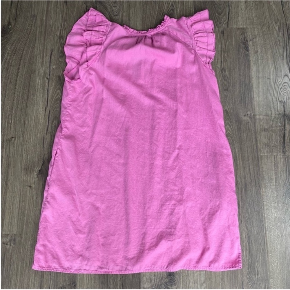 Starkx Pink Ruffle Sleeve Pocket Cotton Dress - Picture 4 of 7